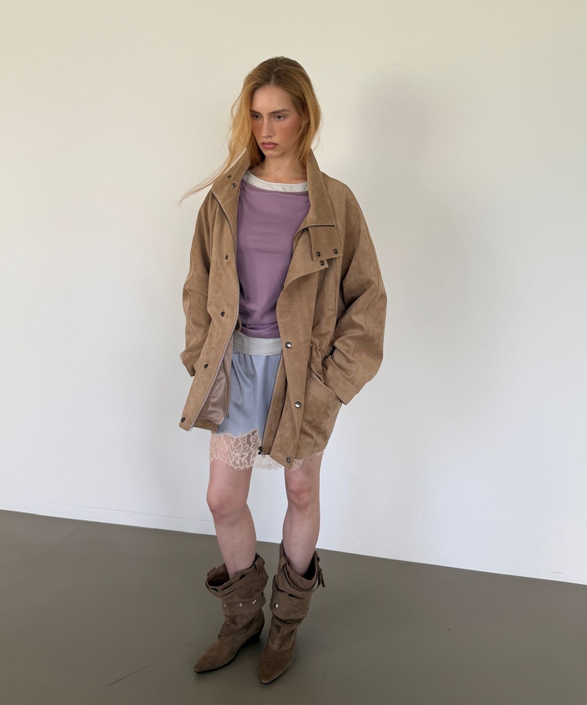 아수라(ASURA) LEGACY STRING JUMPER (SUEDE BEIGE)