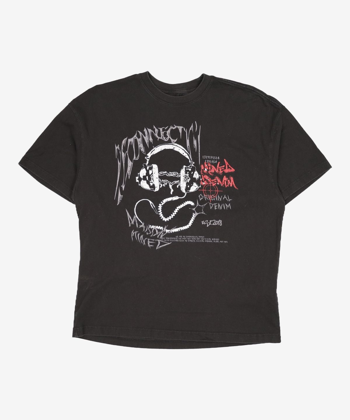 메종미네드(MAISON MINED) SCRIBBLE HALF T BLACK M
