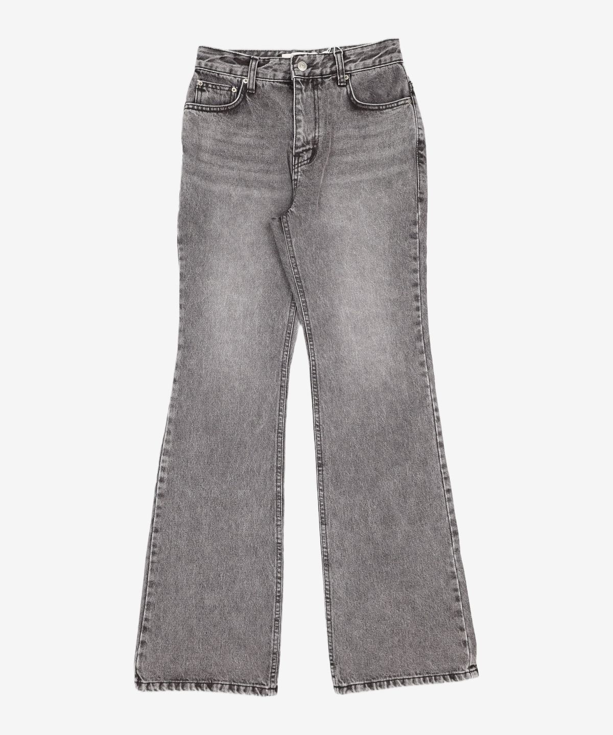 르(LE) boots cut black denim pants (black) S