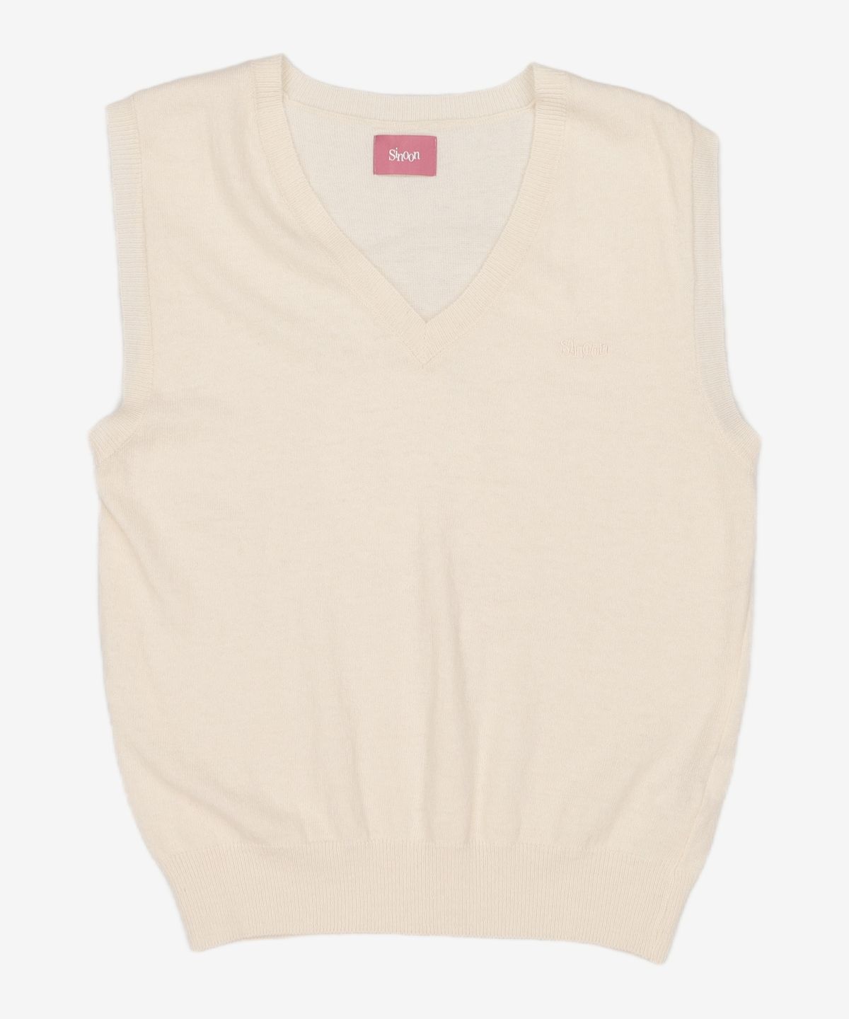 시눈(SINOON) Sinoon Plain Knit Vest (Ivory) FREE