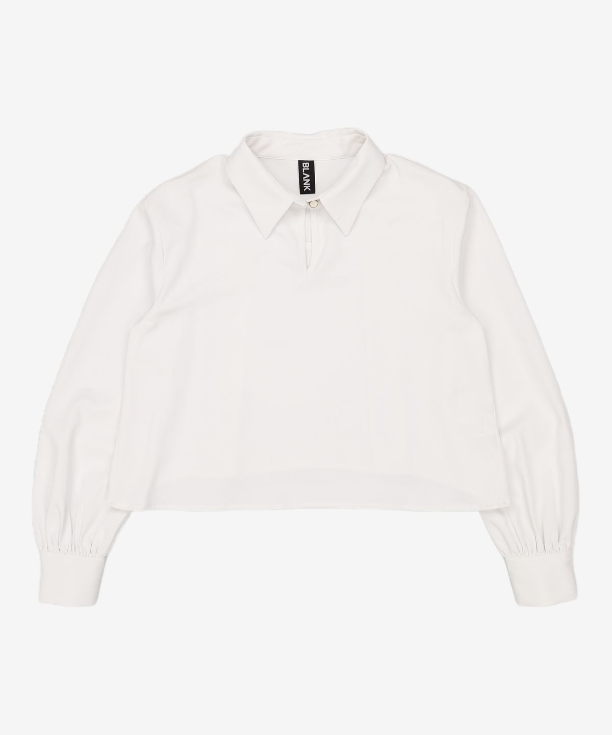 블랭크(BLANK) SIMPLE CROP SHIRT-WH FREE