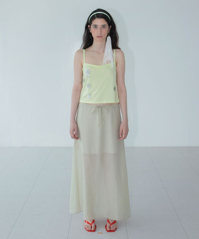 cotton veil skirt pale green