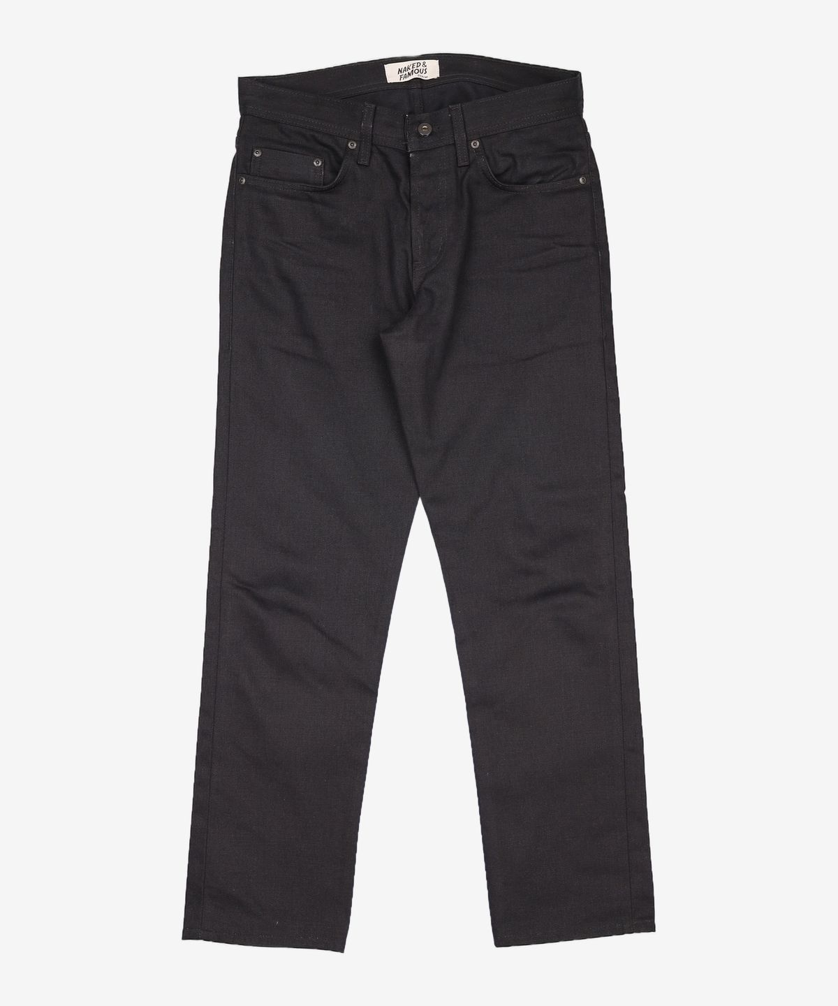 네이키드앤페이머스(NAKED&FAMOUS) WeirdGuy Solid Black Selvedge 31