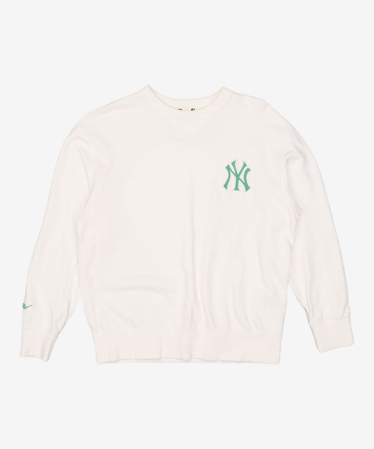 엠엘비(MLB) 베이직 미디움로고 오버핏 오가닉 맨투맨 NY (Ivory) S