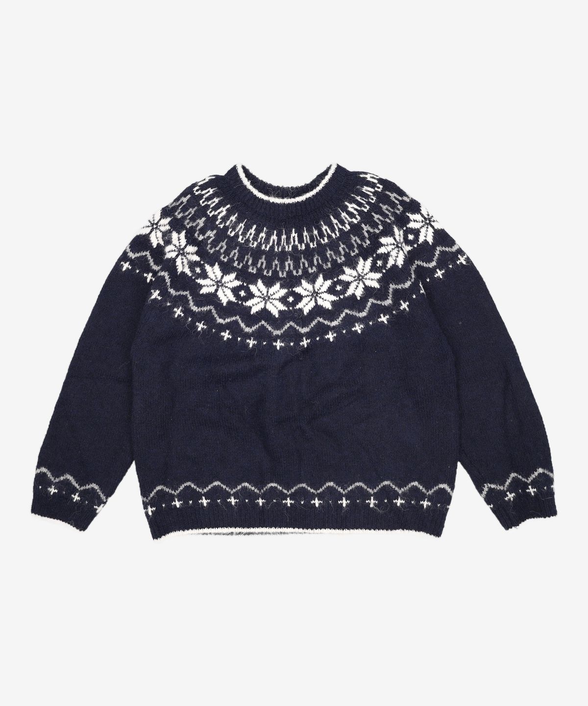 제너럴 아이디어(GENERAL IDEA) UNISEX 울 스노우 노르딕 풀오버 [NAVY] / SBD4U05022 XL