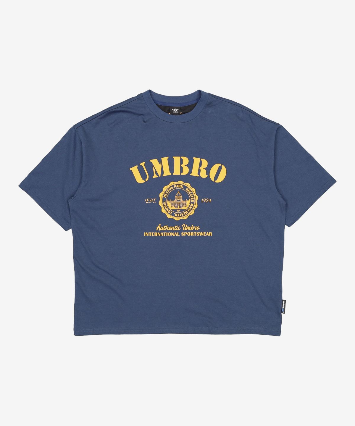엄브로(UMBRO) [COOLING] 아이스코튼 맥스핏 그래픽 반팔 티셔츠 네이비 UR221CRS64 100