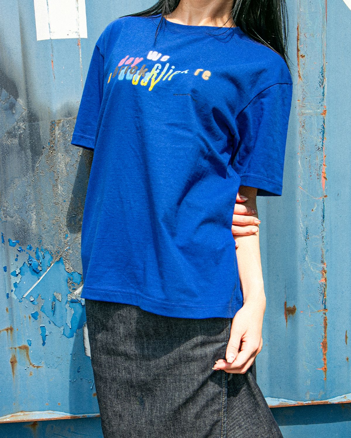 더트(DURT) OUR SUMMER HALF SLEEVE TEE (BLUE)