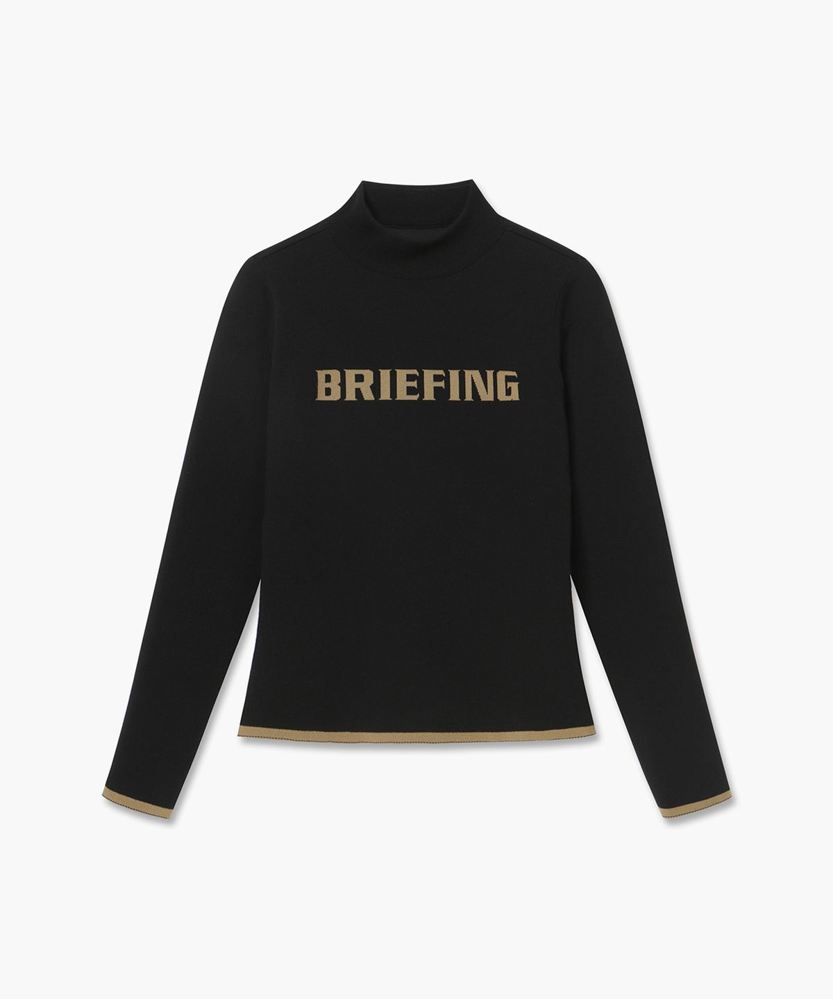 브리핑 골프(BRIEFING GOLF) 여자 빅로고 하이넥 스웨터_블랙