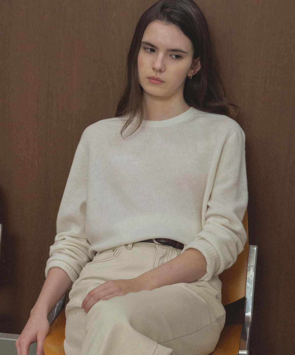 틸아이다이(TILL I DIE) CASHMERE BLENDED ROUND WOOL KNIT [TIFA04SW01]_lvory
