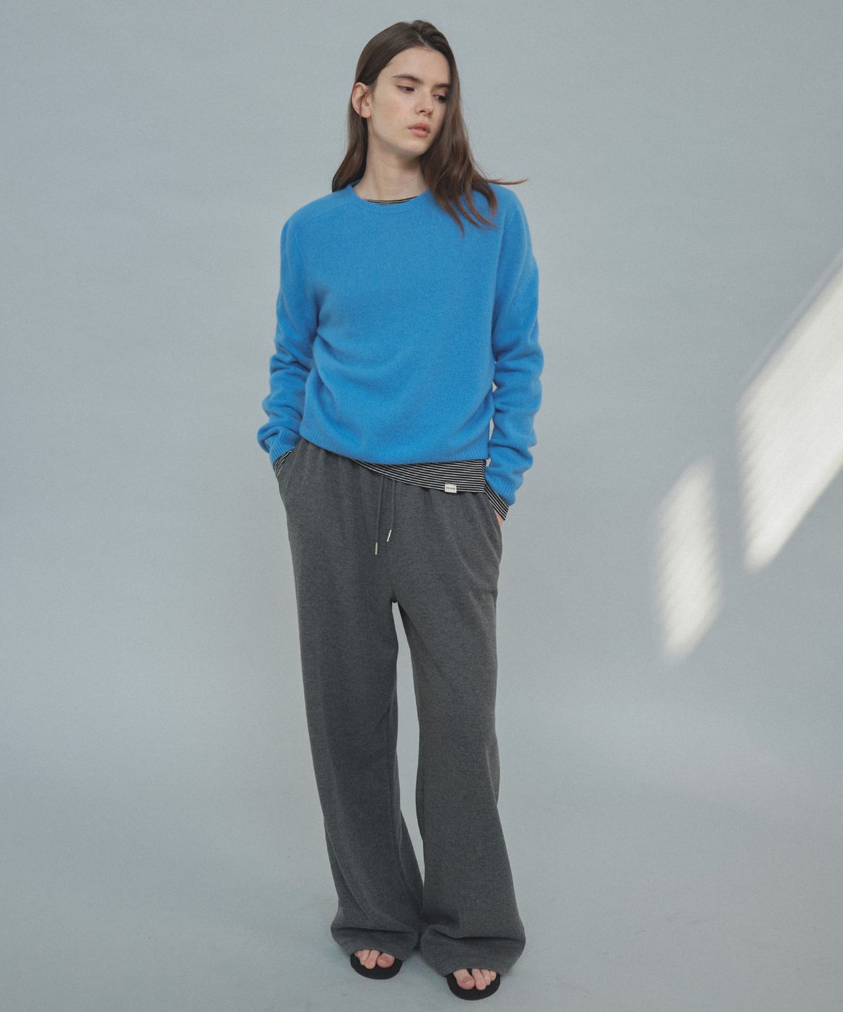 틸아이다이(TILL I DIE) CASHMERE BLENDED ROUND WOOL KNIT [TIFA04SW06]_Blue