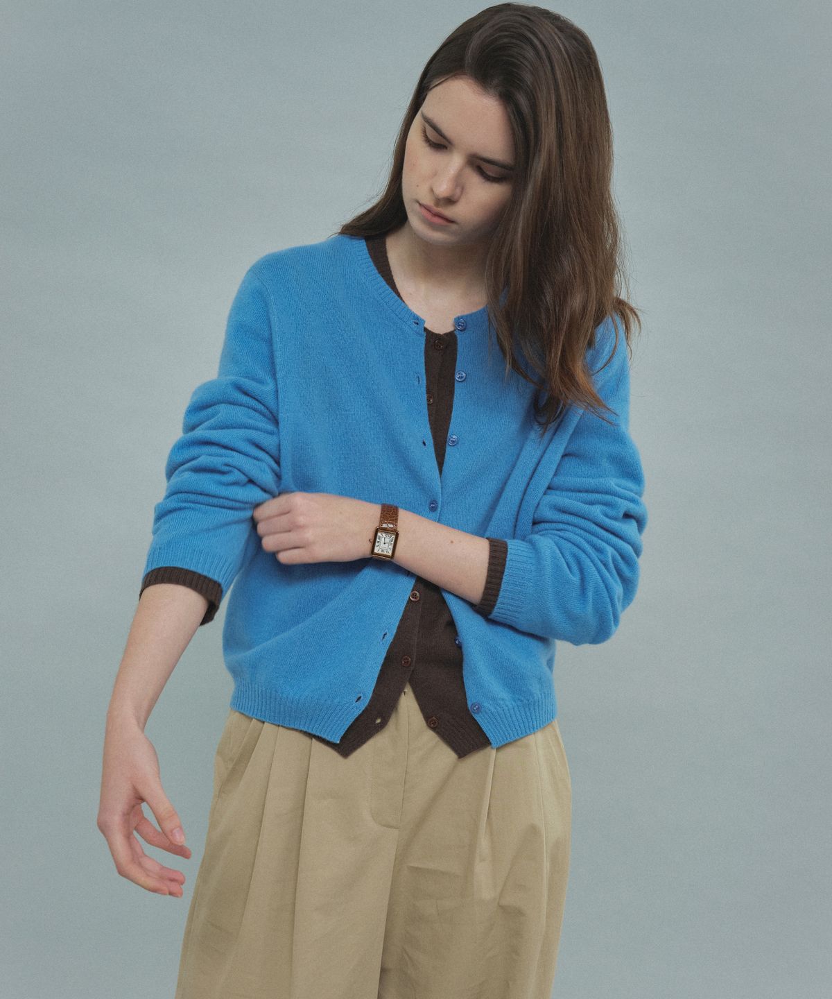 틸아이다이(TILL I DIE) CASHMERE BLENDED WOOL CARDIGAN [TIFA04CD06]_Blue