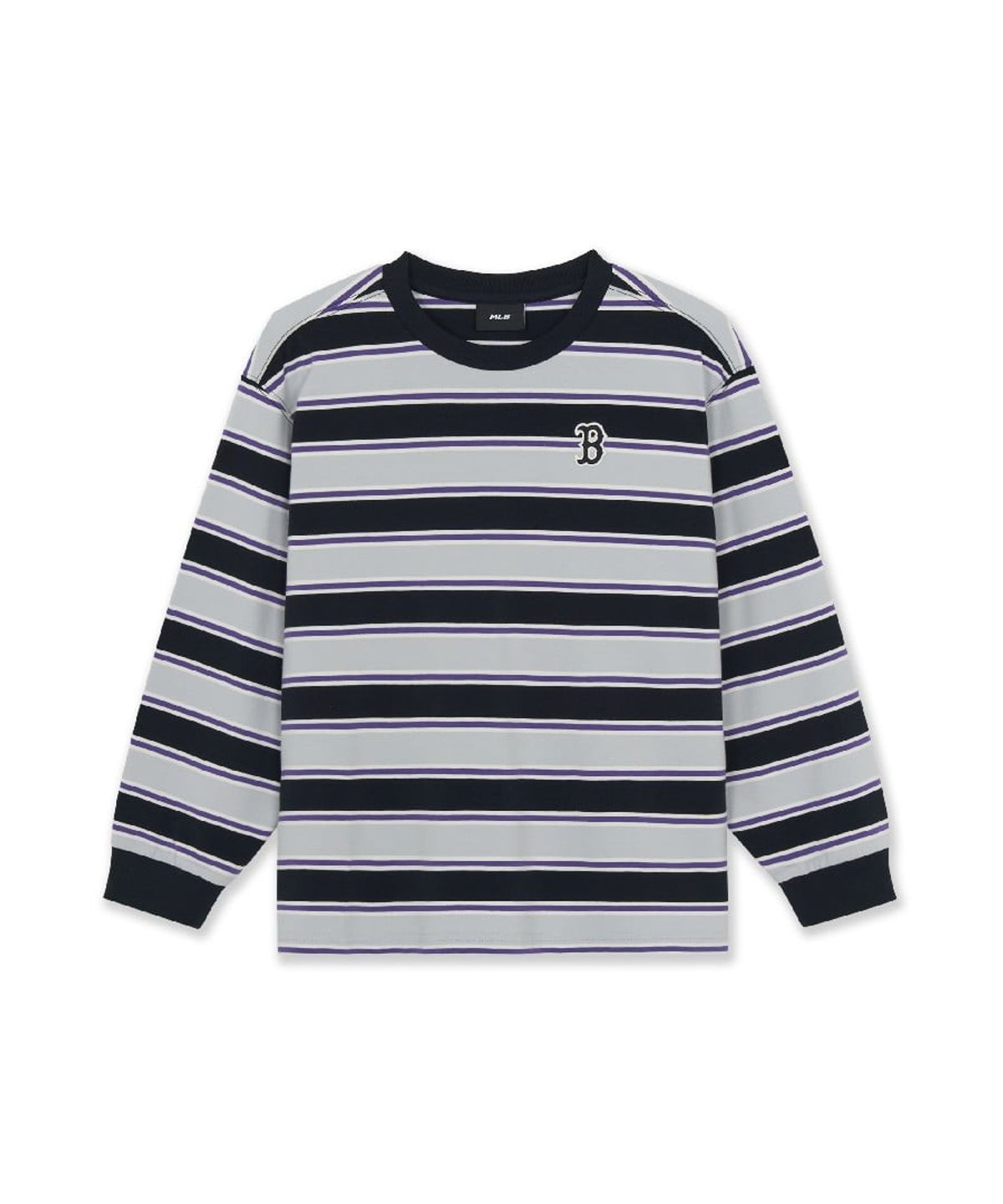 엠엘비 키즈(MLB KIDS) 스포티브 멀티 스트라이프 티셔츠 BOS (D.Violet)