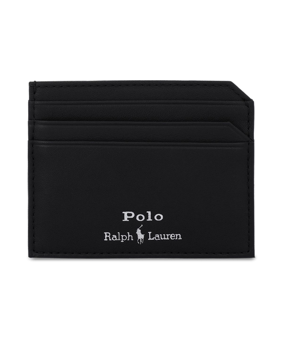 폴로 랄프 로렌(POLO RALPH LAUREN) 스무드 레더 카드 케이스-블랙
