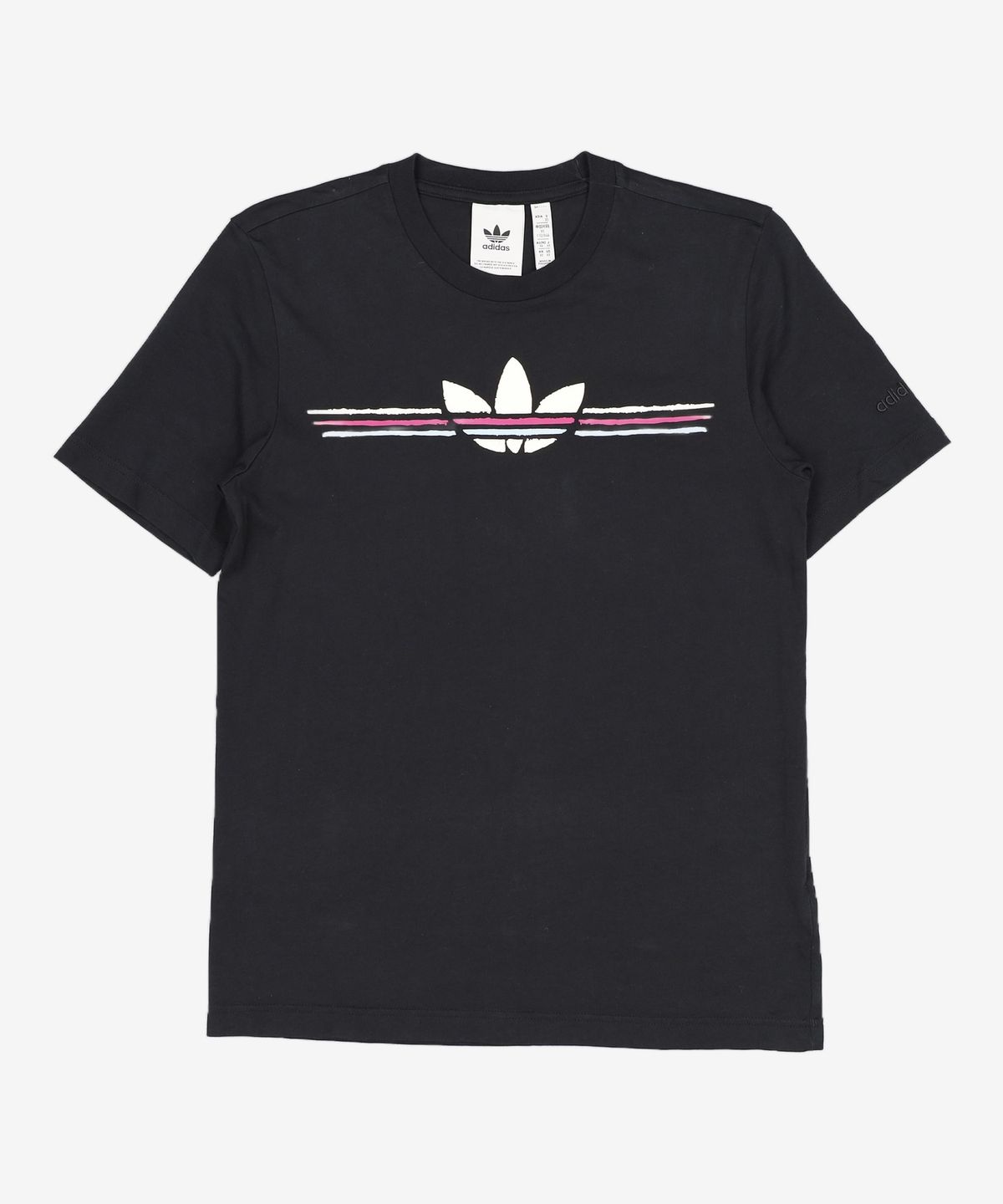 아디다스(ADIDAS) 파이어버드 로고 티 - 블랙 / JC6535 XS