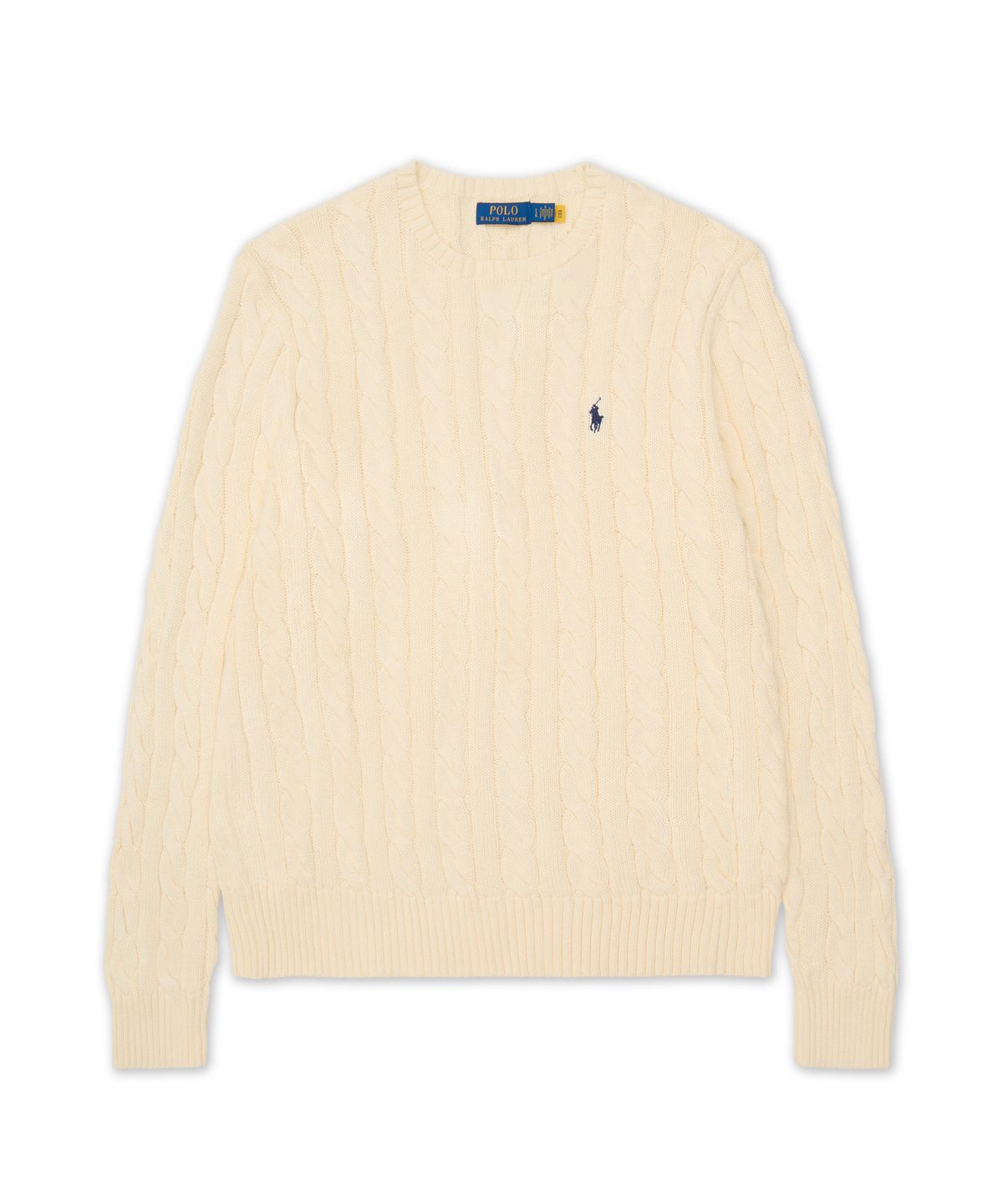 폴로 랄프 로렌(POLO RALPH LAUREN) 케이블 니트 코튼 스웨터-내추럴