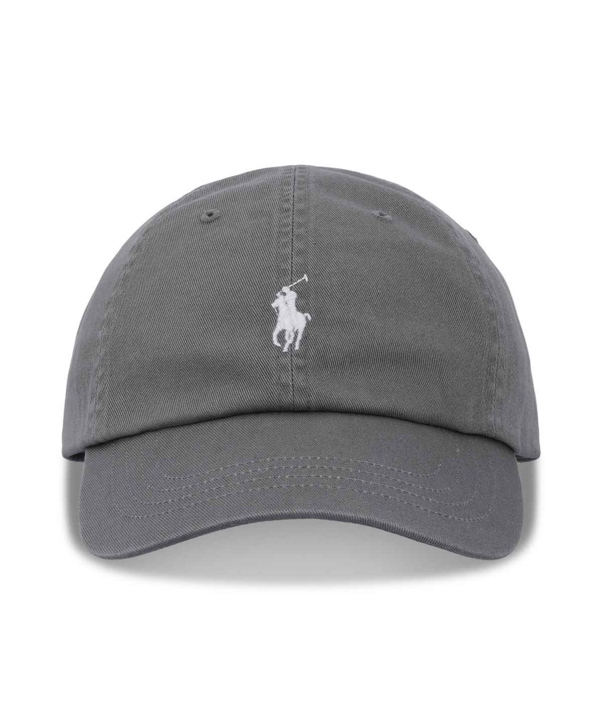 폴로 랄프 로렌(POLO RALPH LAUREN) 코튼 치노 베이스볼 캡-그레이
