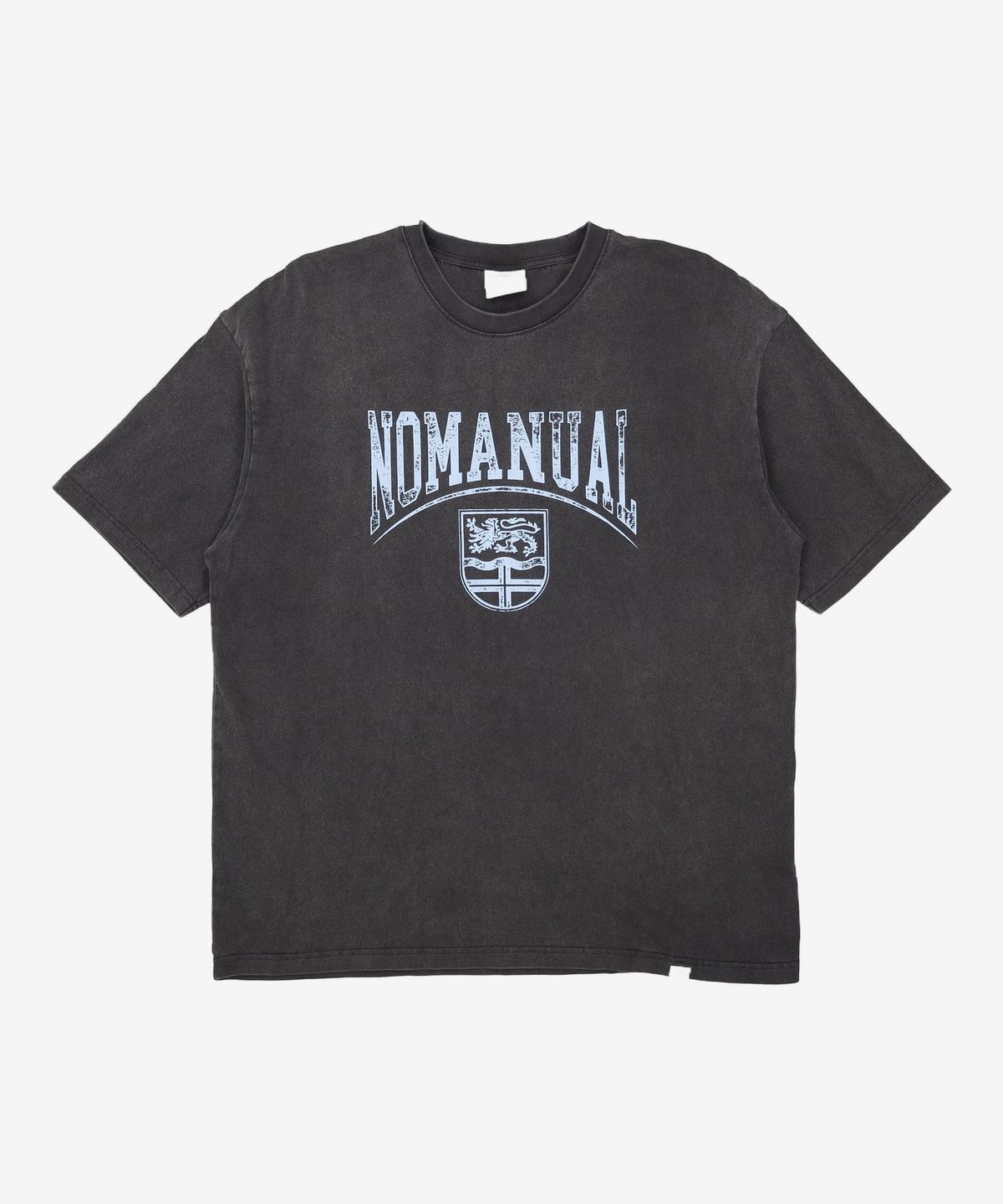 노매뉴얼(NOMANUAL) EMBLEM WASHED T-SHIRT - WASHED BLACK L