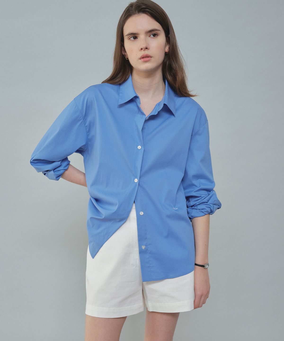 틸아이다이(TILL I DIE) WRINKLE-FREE REGULAR FIT SHIRT [TIFA04SH04]_Blue