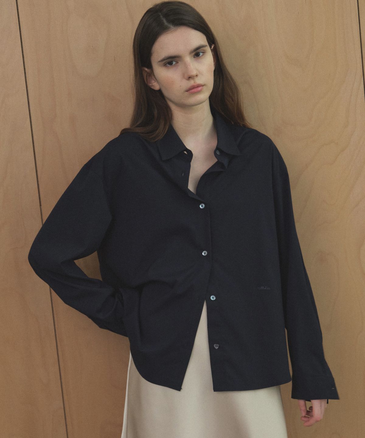 틸아이다이(TILL I DIE) WRINKLE-FREE REGULAR FIT SHIRT [TIFA04SH05]_Navy