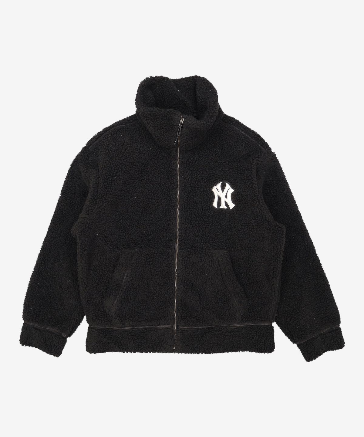 엠엘비(MLB) 베이직 메가로고 스탠드넥 후리스 점퍼 NY (Black) M