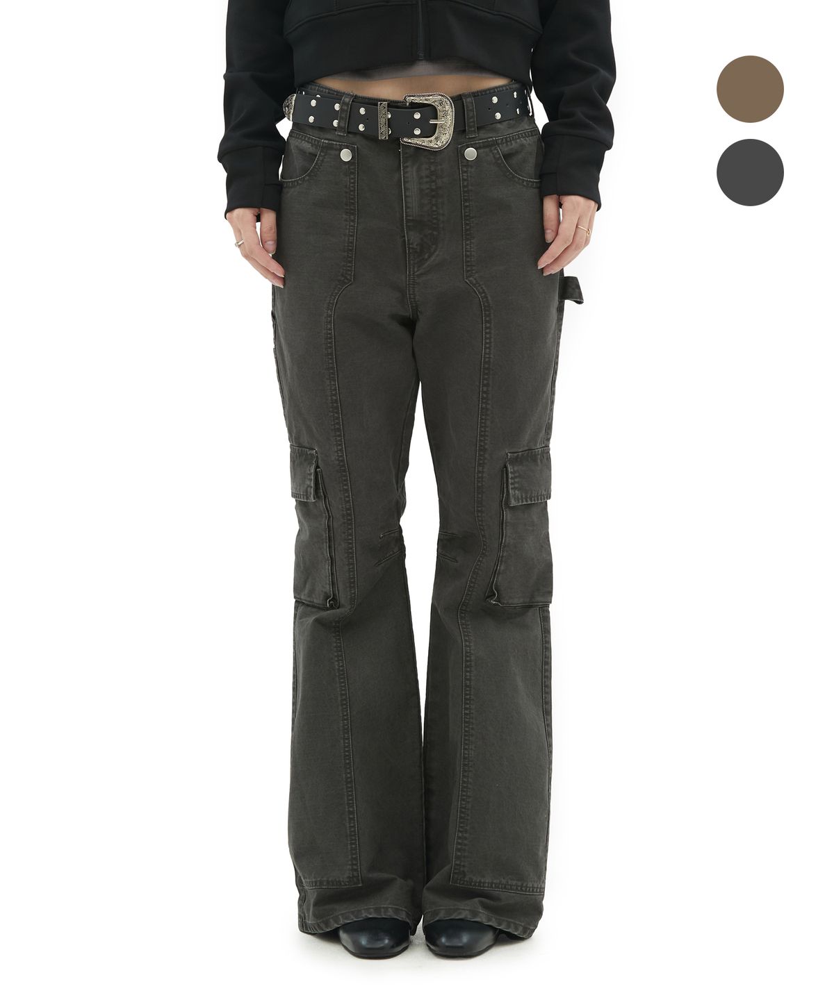 데프가먼츠(DEFGARMENTS) FATIGUE CARGO FLARE PANTS [2COLOR]
