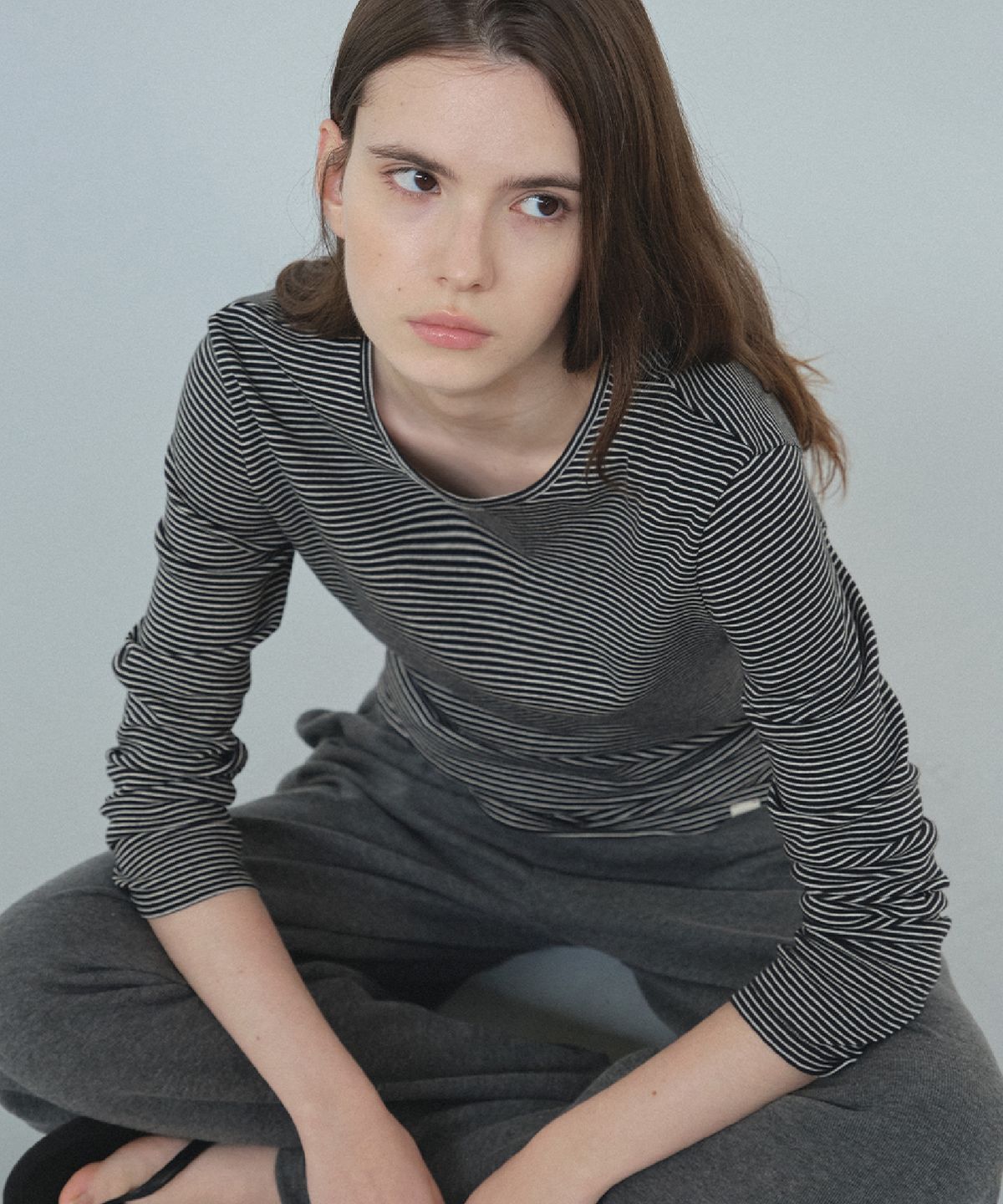 틸아이다이(TILL I DIE) STRIPE COTTON TEE [TIFA04LT08]_Black