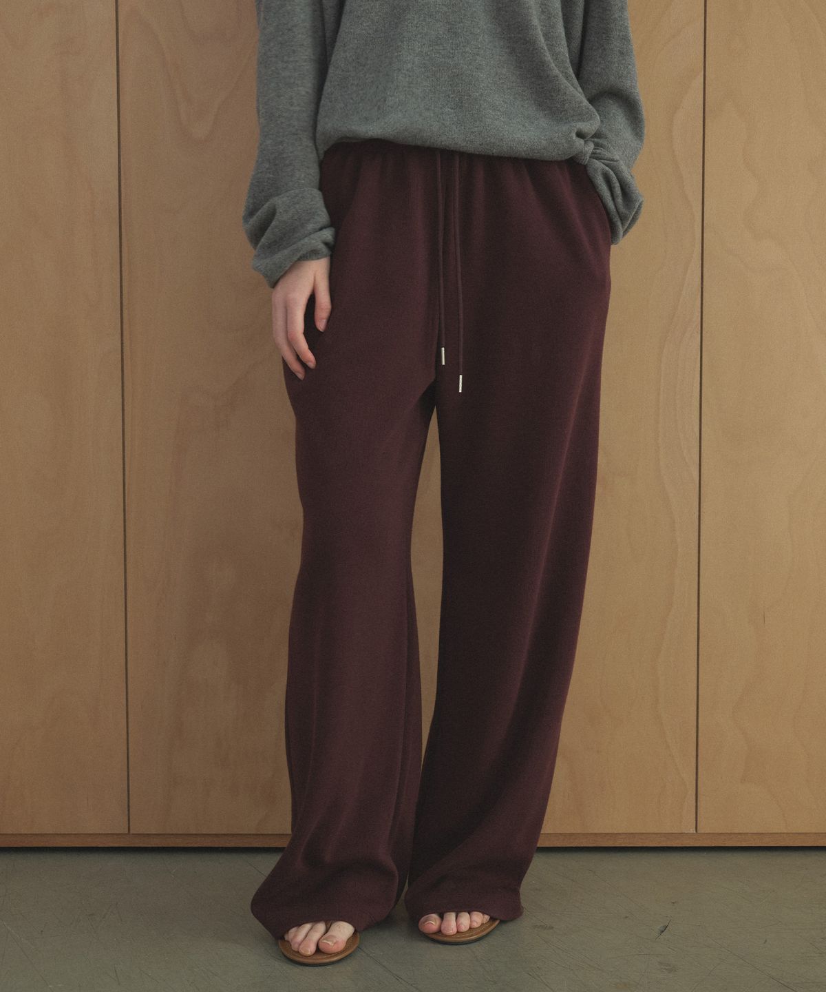 틸아이다이(TILL I DIE) BANDING STITCH SWEATPANTS [TIFA04PT01]_Wine