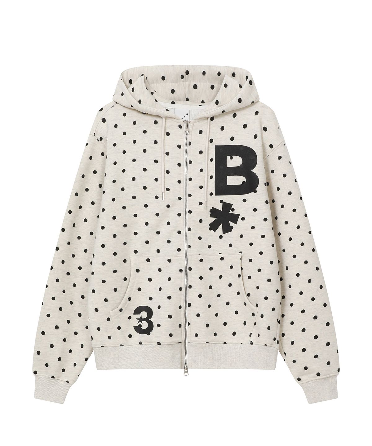 바우프(BAUF) B logo 후드집업 [도트 아이보리]