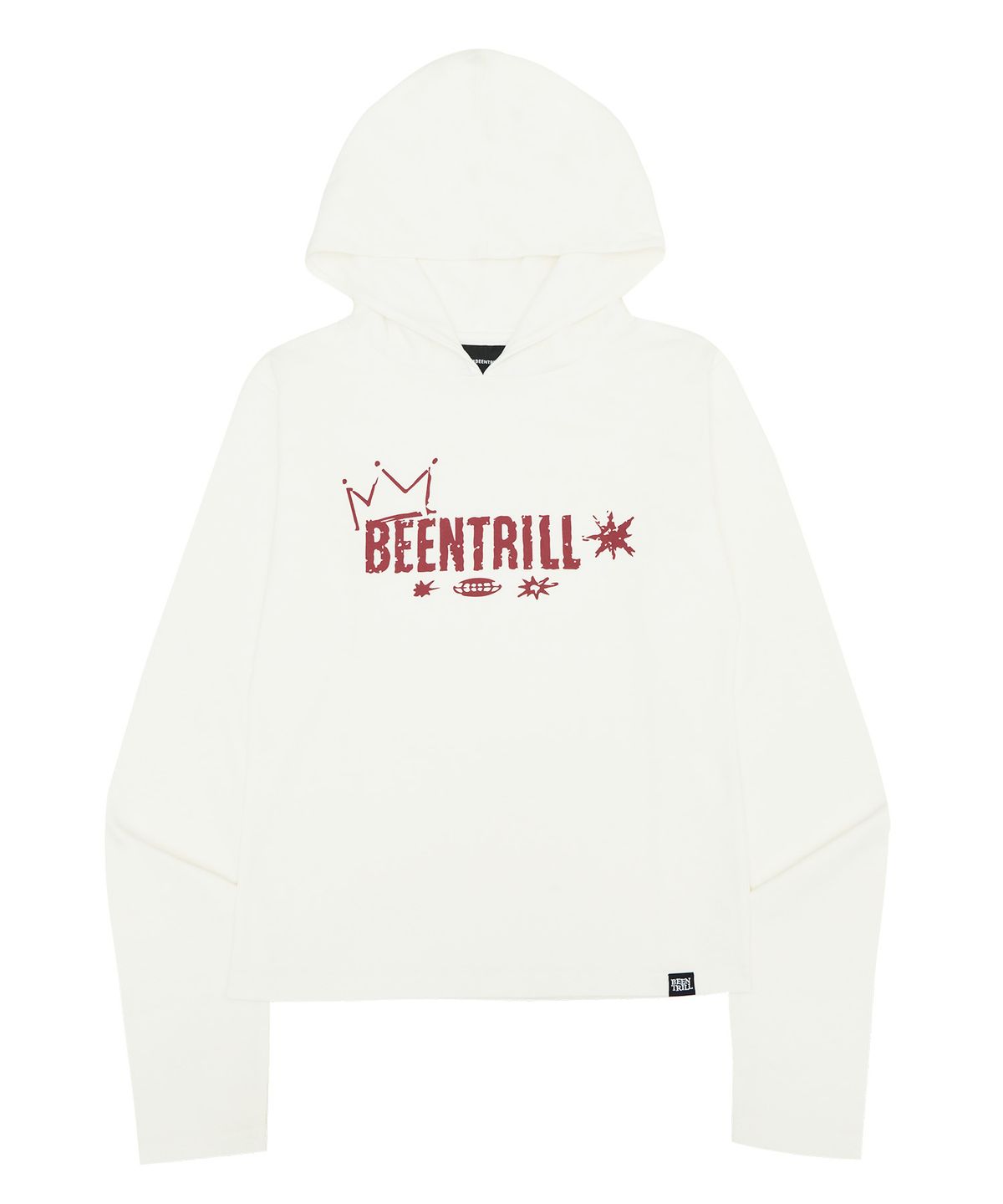 빈트릴(BEENTRILL) 크라운 후드 롱슬리브(화이트)
