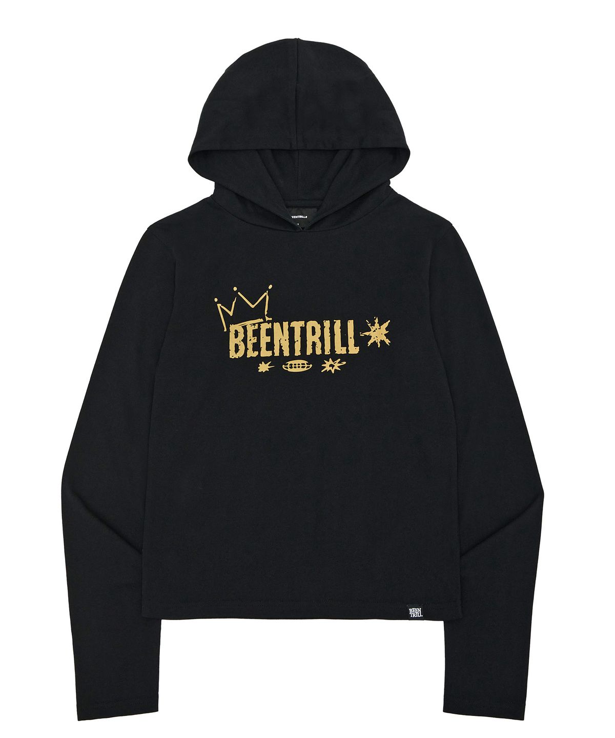 빈트릴(BEENTRILL) 우먼스 크라운 후드 롱슬리브(블랙)