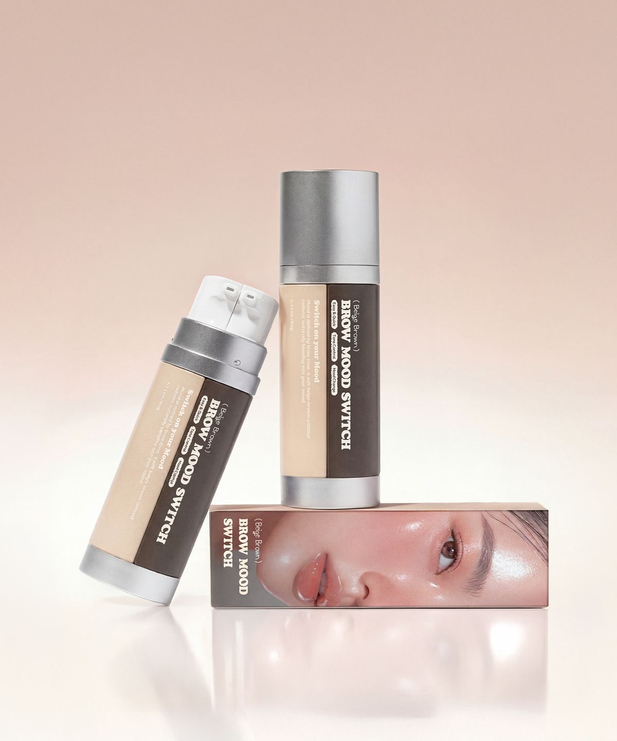 유니딧(UNIDIT) [눈썹염색제/올인원] 유니딧 브로우 무드 스위치 올인원 염색제 베이지 브라운 60ml 1+1