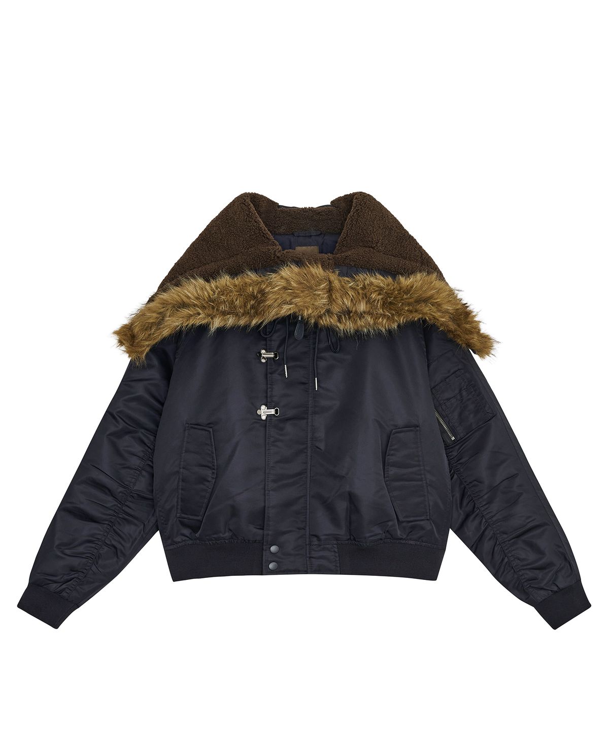 데프가먼츠(DEFGARMENTS) MA-1 HOOK FUR JACKET [NAVY]