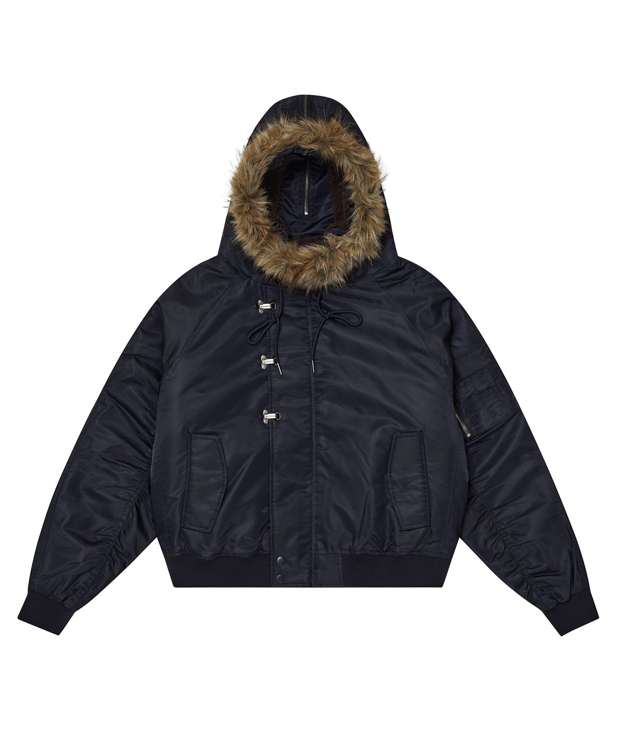 데프가먼츠(DEFGARMENTS) MA-1 HOOK FUR JACKET [NAVY]