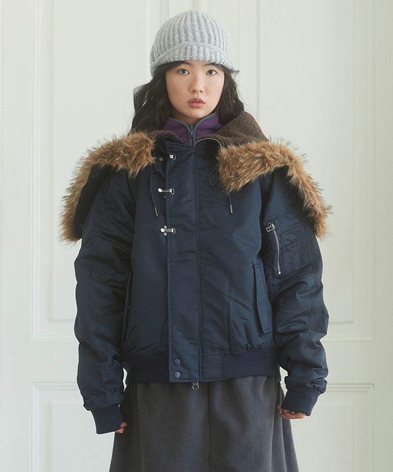 MA-1 HOOK FUR JACKET [NAVY]