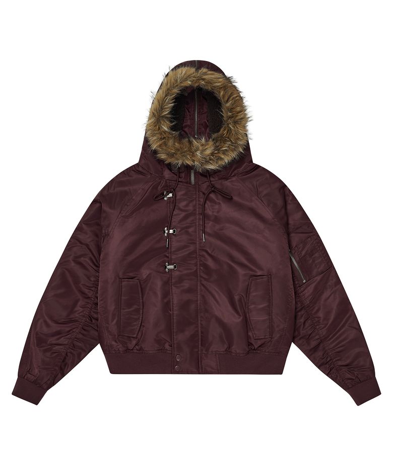MA-1 HOOK FUR JACKET [WINE]