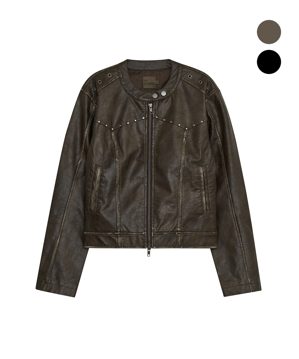 데프가먼츠(DEFGARMENTS) WESTERN BIKER LEATHER JACKET [2COLOR]