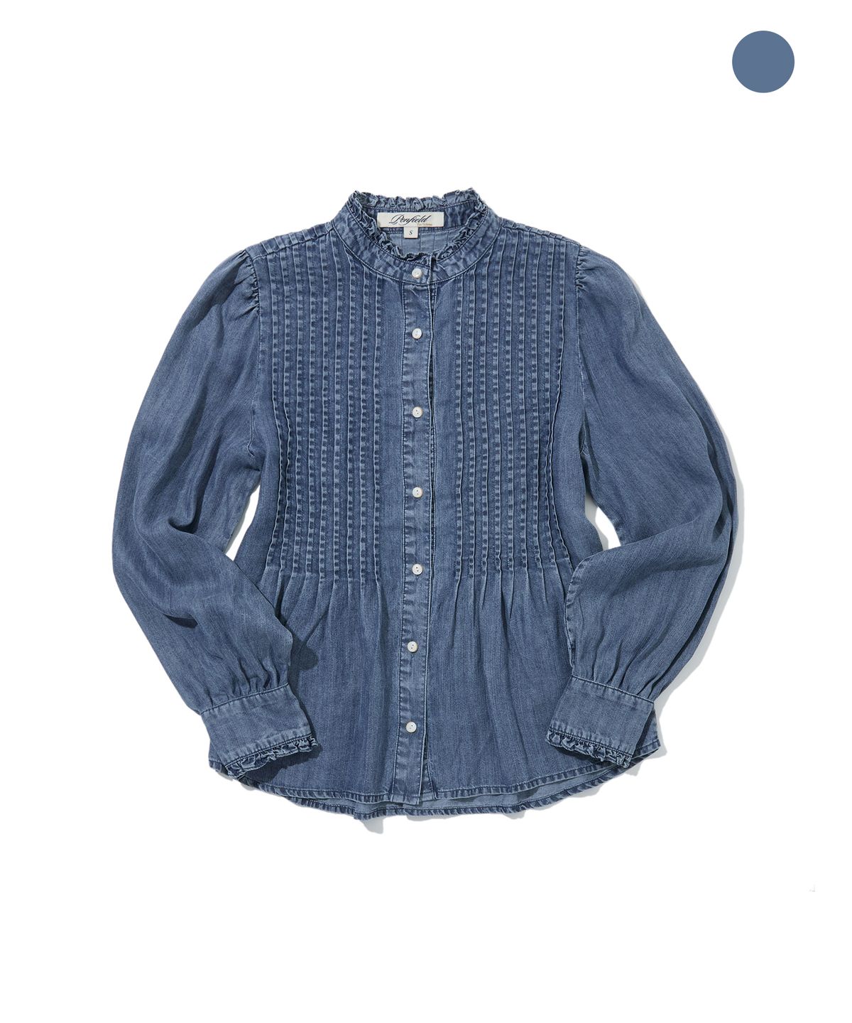 펜필드(PENFIELD) [PF]인디고 핀턱 블라우스_우먼_FS3WR20F