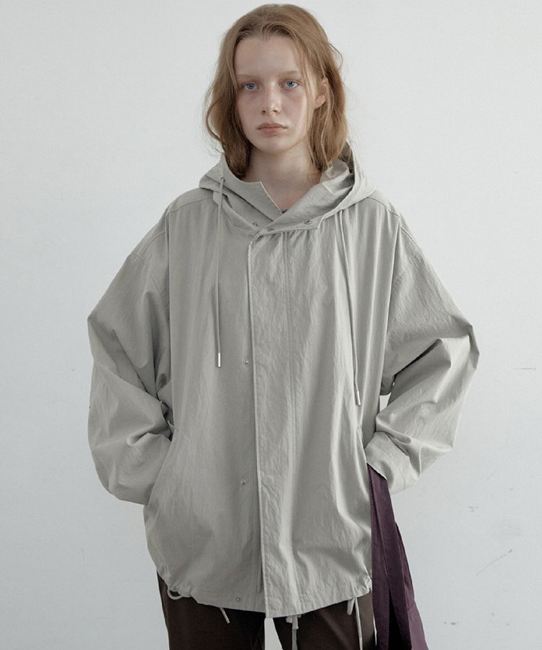 Ghost Hooded Field Jacket (Light gray)