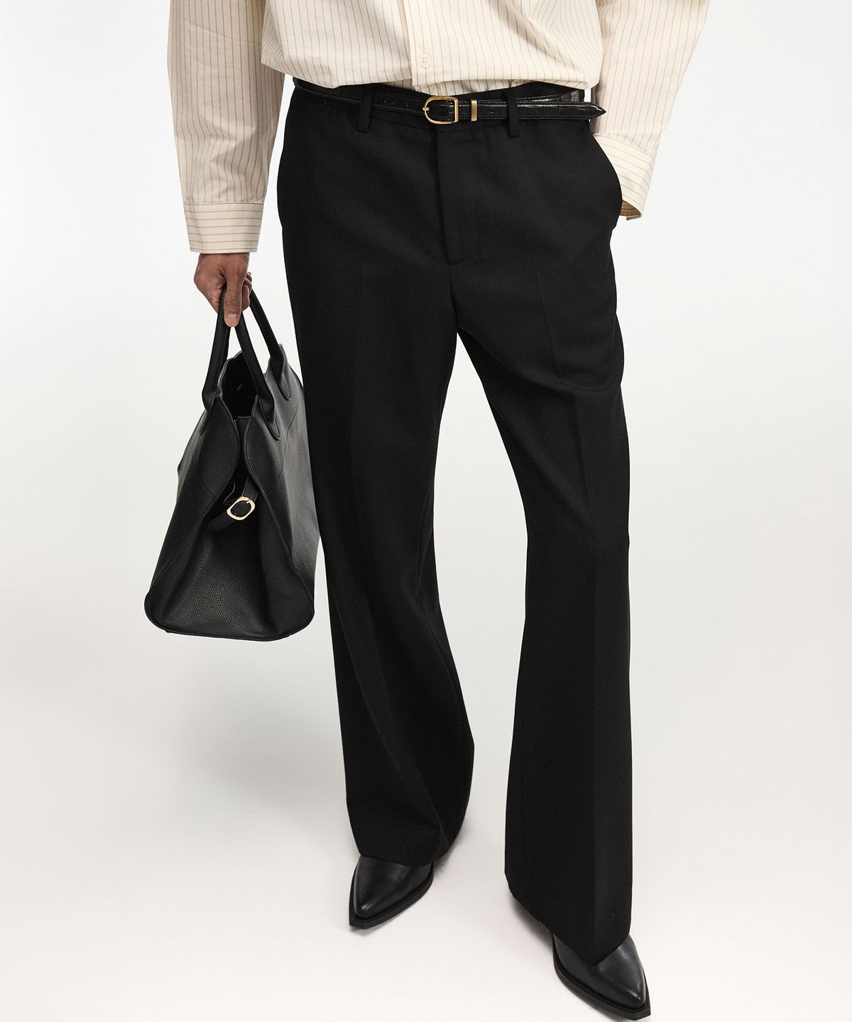 티엔지티(TNGT) Flare Fit Wool Pants (Black) TNPA6F101BK