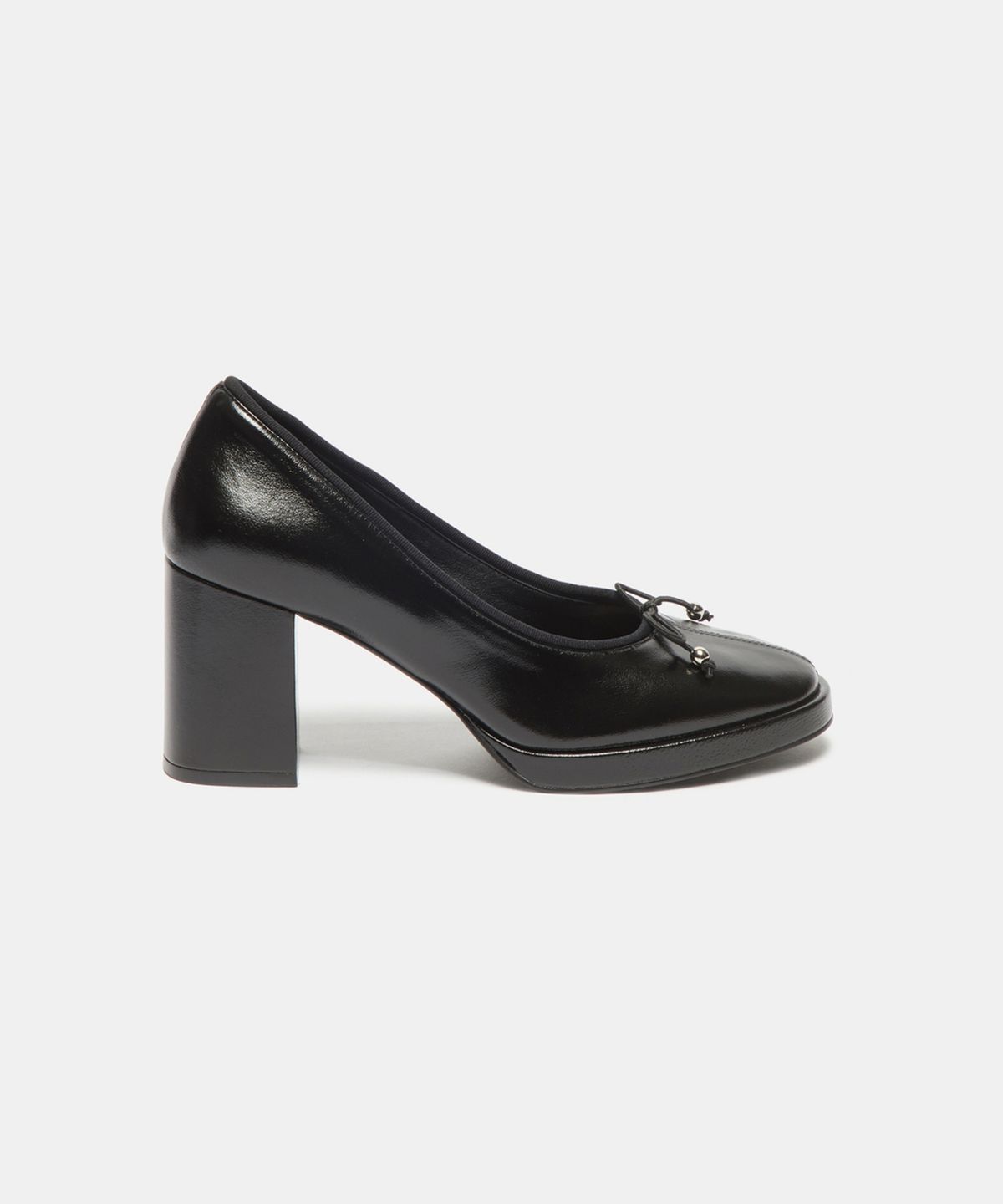 슈콤마보니(SUECOMMA BONNIE) Ribbon platform pumps(black)_DG1BA26507BLK