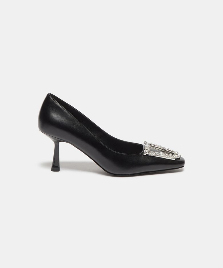 Polygon jewelry pumps(black)_DA1BA26502BLK