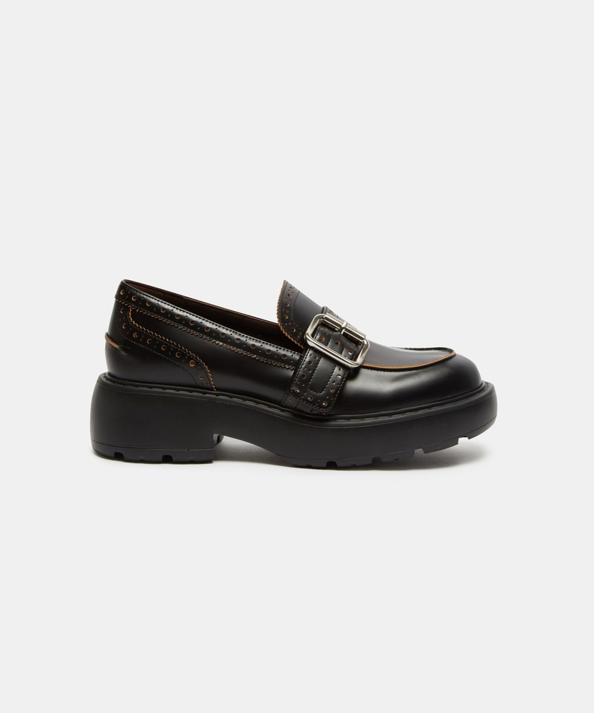 슈콤마보니(SUECOMMA BONNIE) Buckle platform loafer(black)_DG1DA26519BLK