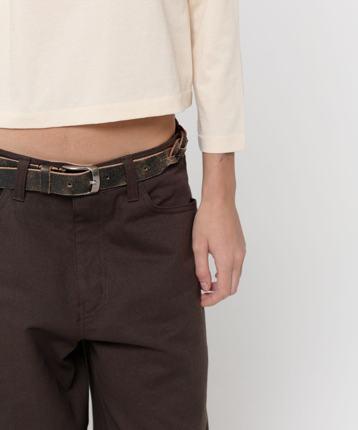 지비에이치 어패럴(GBH APPAREL) TWIST BELT / DARK BROWN