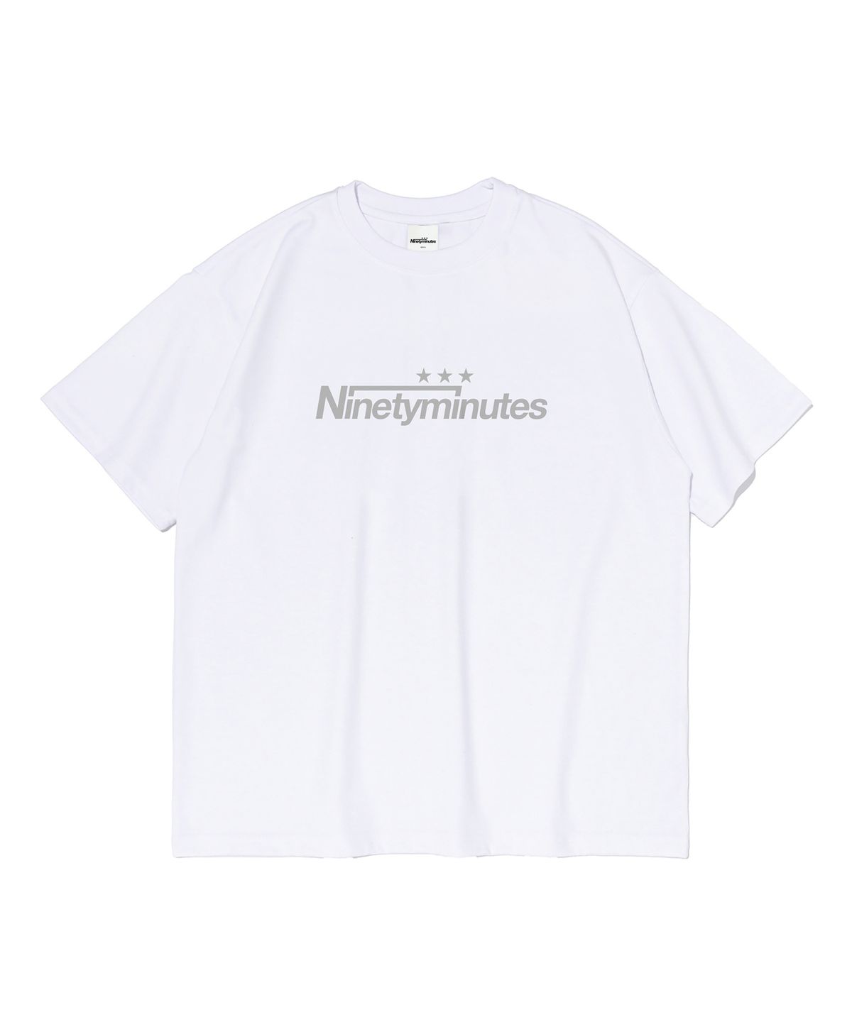 나인티미닛(NINETYMINUTES) 시그니처 클럽 로고 반팔티셔츠 (화이트)