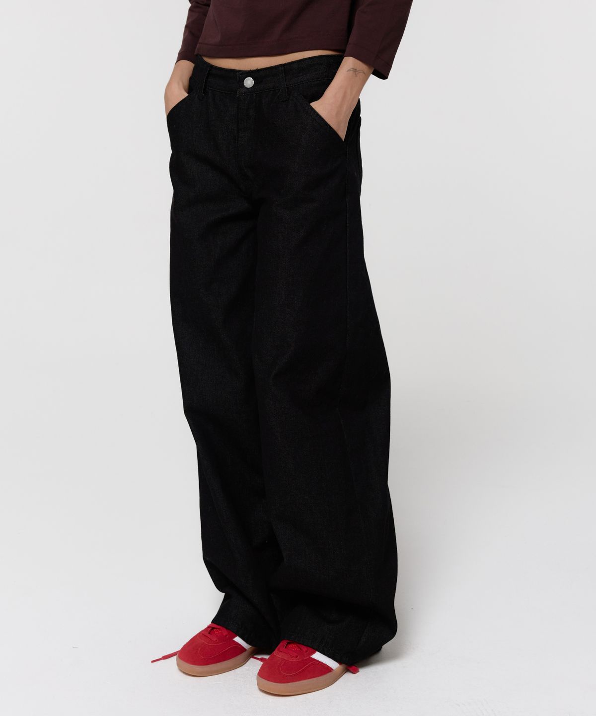 지비에이치 어패럴(GBH APPAREL) WIDE CINCH-BACK JEAN / BLACK