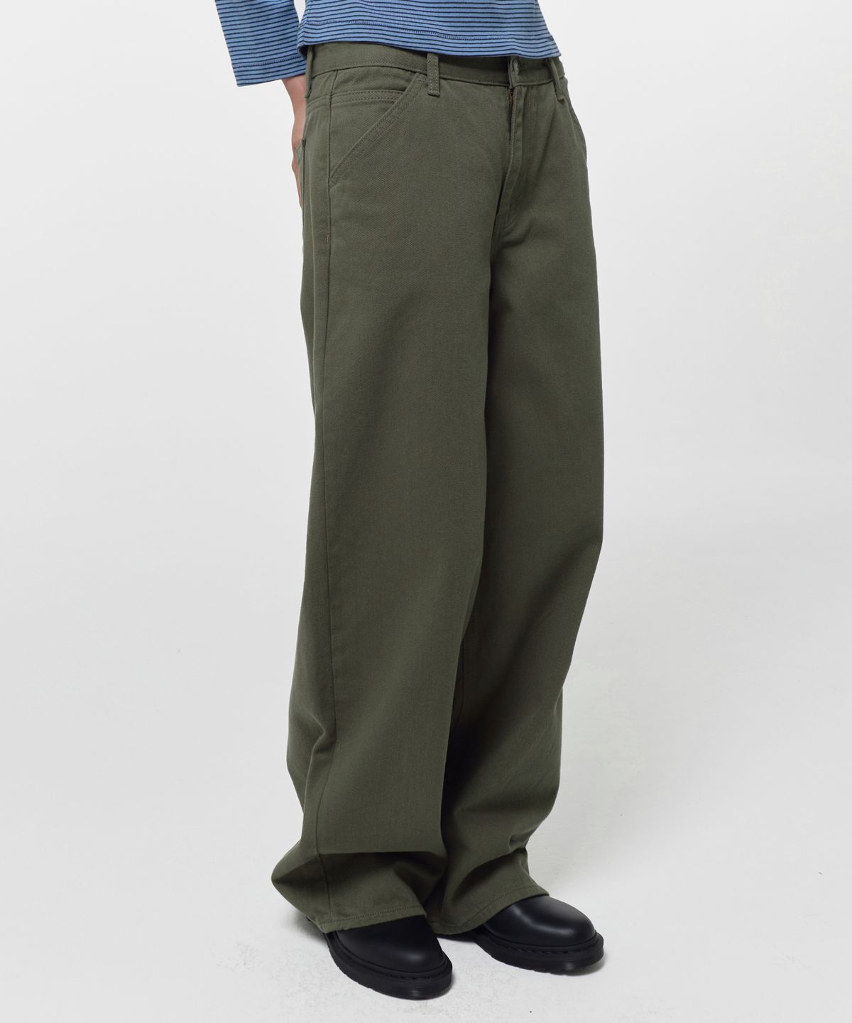 지비에이치 어패럴(GBH APPAREL) WIDE CINCH-BACK JEAN / KHAKI