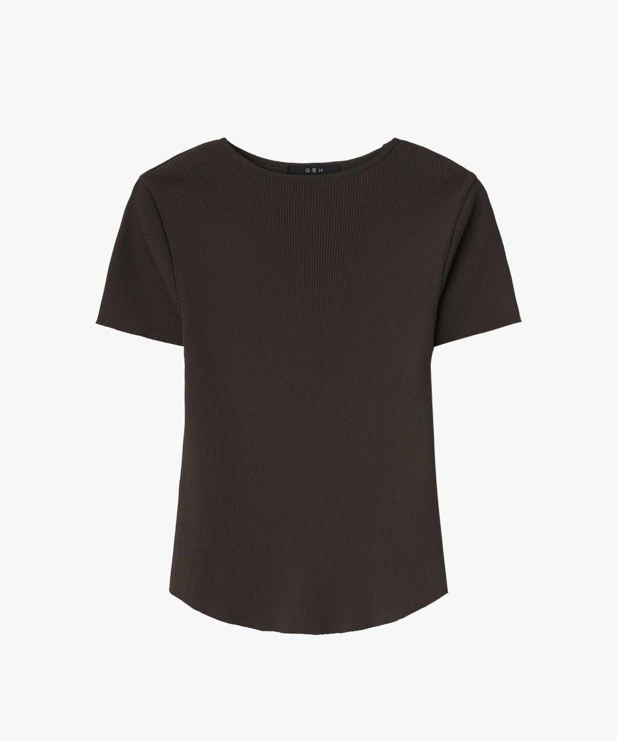 지비에이치 어패럴(GBH APPAREL) RIBBED HALF SLEEVE KNIT / BROWN