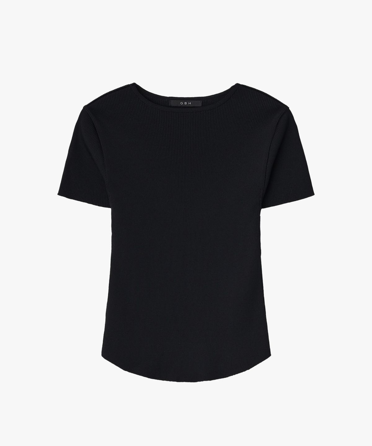 지비에이치 어패럴(GBH APPAREL) RIBBED HALF SLEEVE KNIT / BLACK