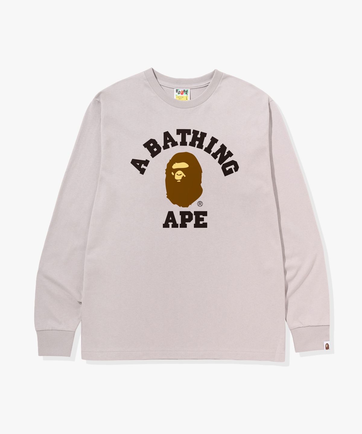 베이프(BAPE) 콜리지 롱슬리브 티셔츠(M) GRAY