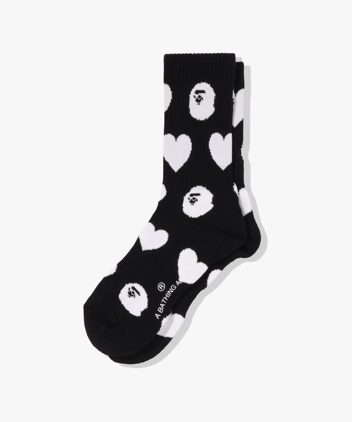 베이프(BAPE) 아이 러브 베이프 모노그램 양말(W) BLACK